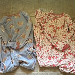 Carters Pink and Blue girls footie pjs